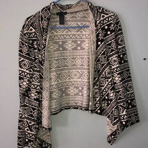 A black and white cardigan
